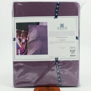 AMALIA HOME COLLECTION 300 TC SATEEN 100% COTTON PURPLE KING SIZE SHEET SET‎